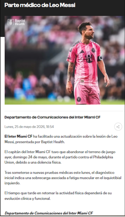 Se confirmó cuál es la lesión que tiene Lionel Messi 2